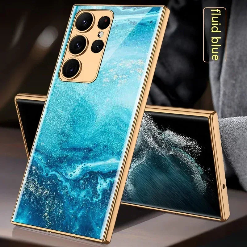Soft Edge Electroplated Glass S Series Phone Case - Viexta