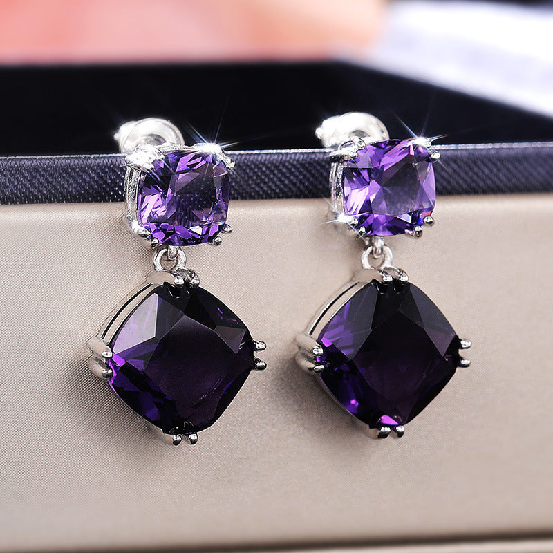 elegant-mysterious-purple-square-zircon-earrings