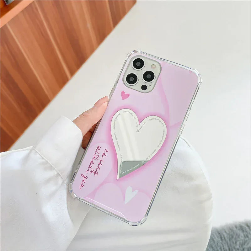 cartoon-mirror-butterfly-heart-iphone-case - Viexta