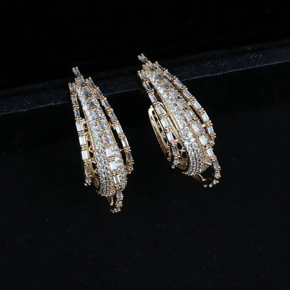 superflash-zircon-multi-layer-three-dimensional-elegant-earring - Viexta