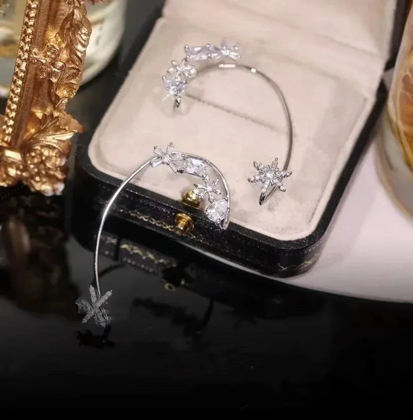 womens-zircon-flower-snowflake-single-earring - Viexta