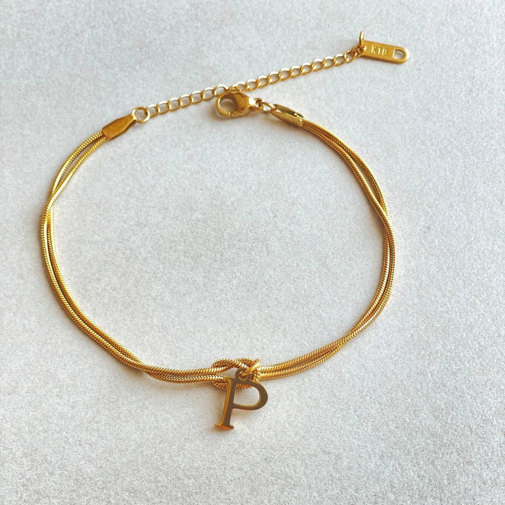 stainless-steel-26-letter-pendant-bracelet - Viexta