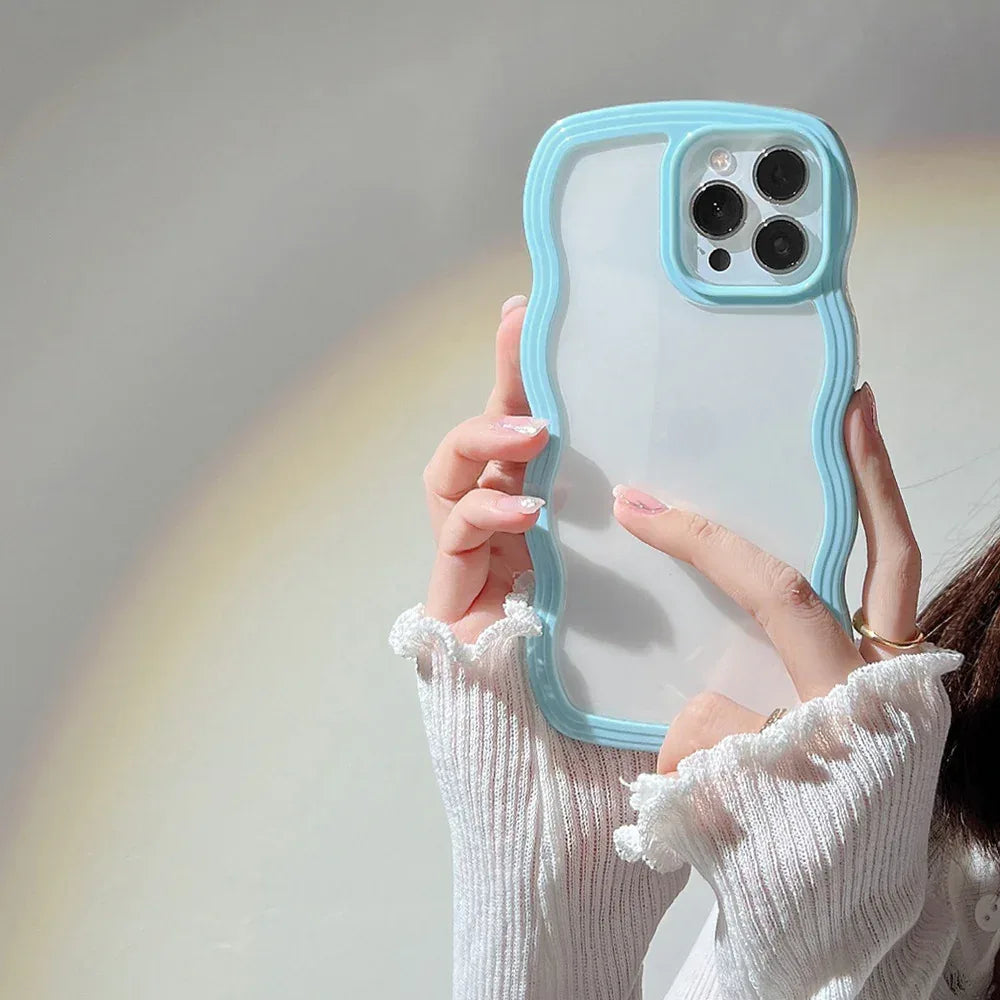 Candy Color Wave Border Mobile IPhone Case - Viexta