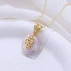 Versatile Baroque Shaped Pearl Earrings - Viexta