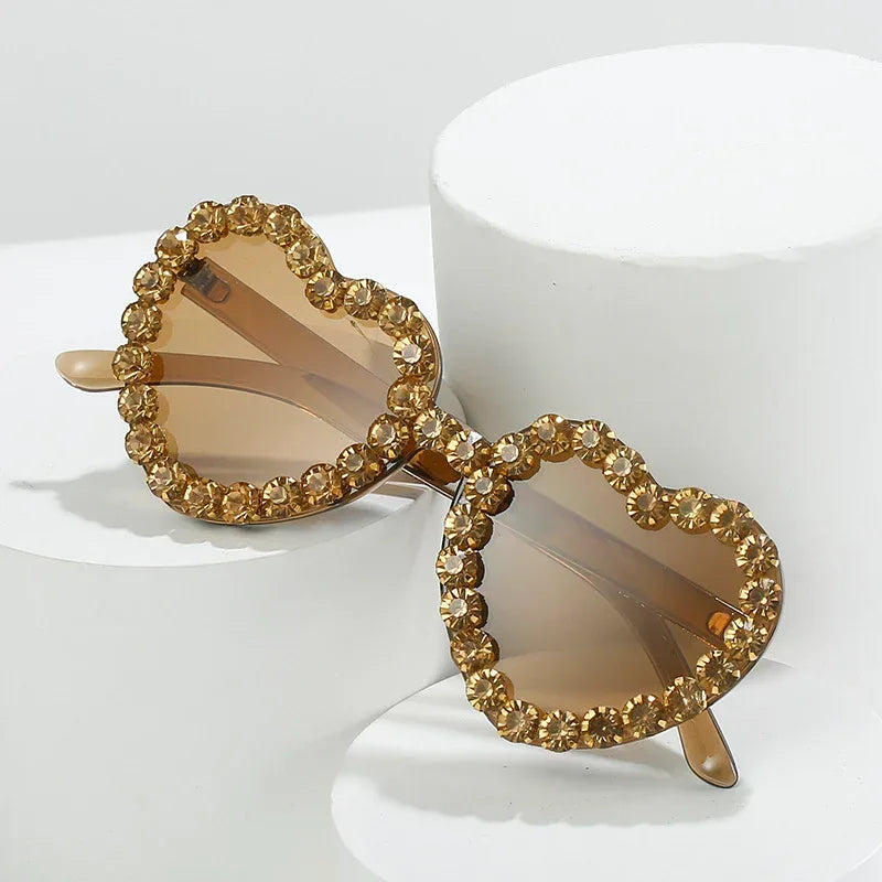 Peach Heart Sunglasses For Women - Viexta