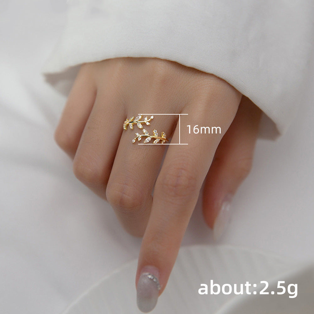 Adjustable18k Leaf Ring