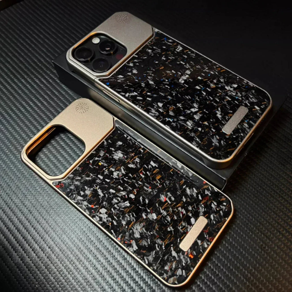 forged-fiber-frameless-metal-aromatherapy-magnetic-iphone-case - Viexta