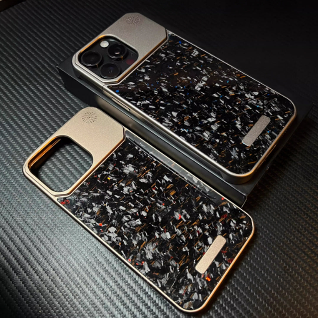 Forged Fiber Frameless Metal Aromatherapy Magnetic iPhone case