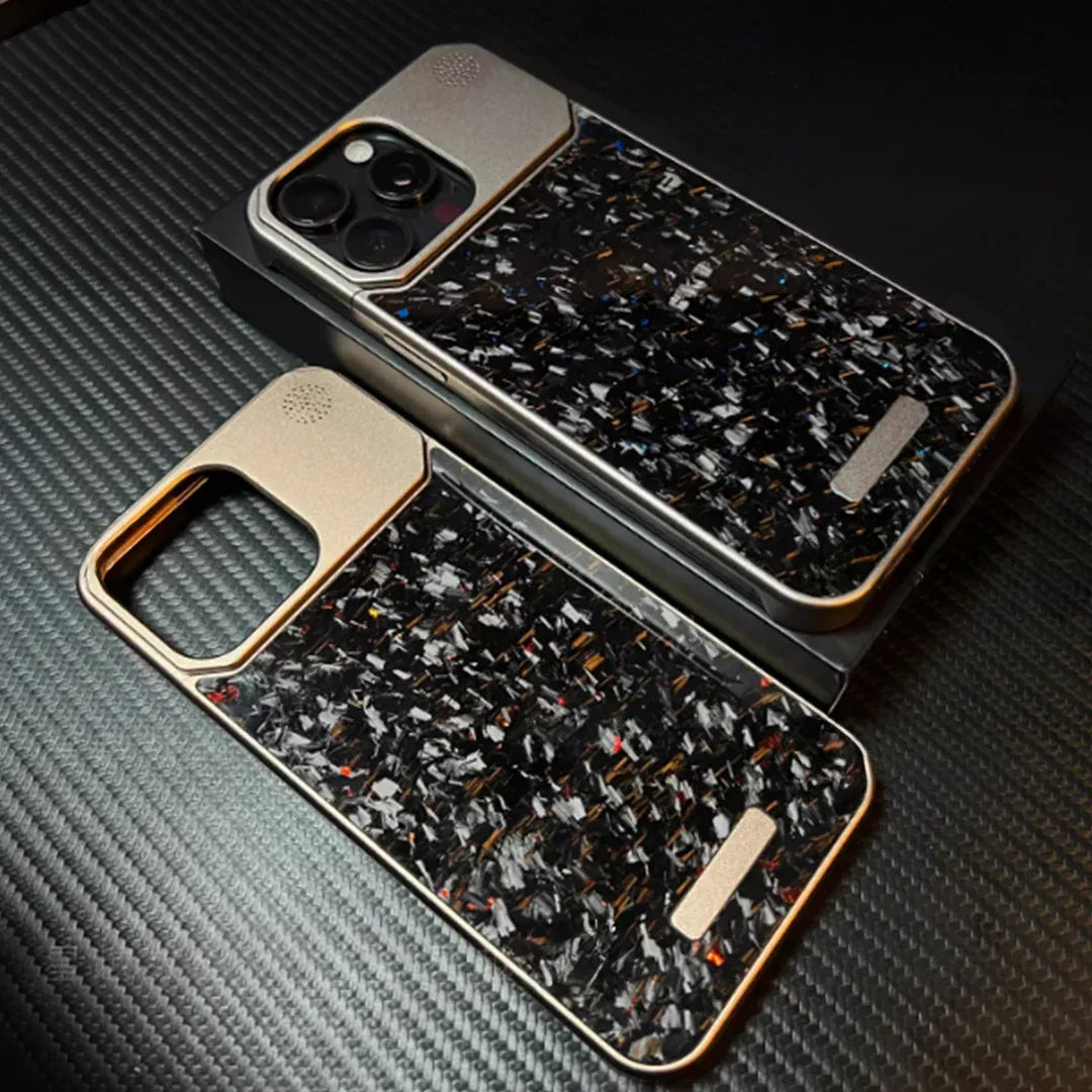 forged-fiber-frameless-metal-aromatherapy-magnetic-iphone-case - Viexta