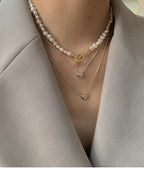 Three-dimensional temperament heart-shaped clavicle chain - Viexta