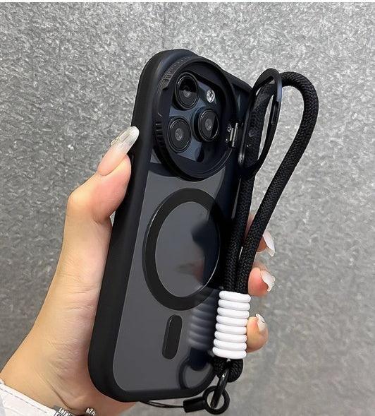 Lens Film Bracket Clamshell Full Cover iPhone Case - Viexta