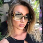 Large frame sunglasses with gradient - Viexta