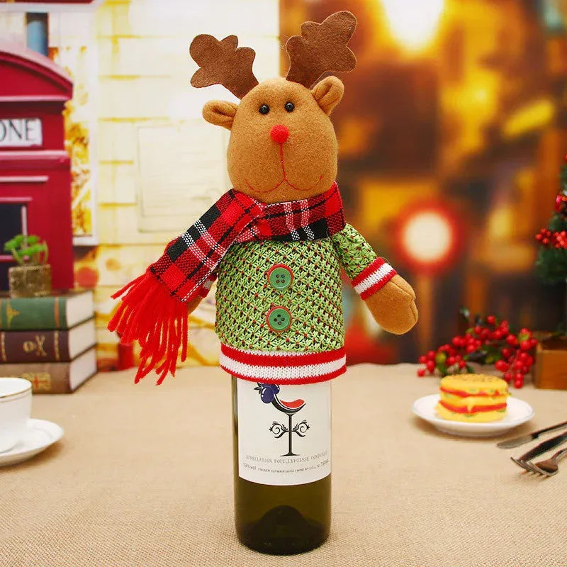 christmas-decorations-christmas-wine-bottle-socks - Viexta