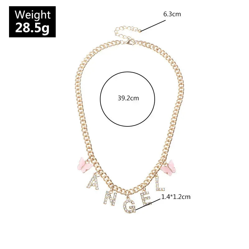 diamond-letter-baby-necklace - Viexta