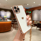 Electroplated Love Lanyard iPhone Case - Viexta
