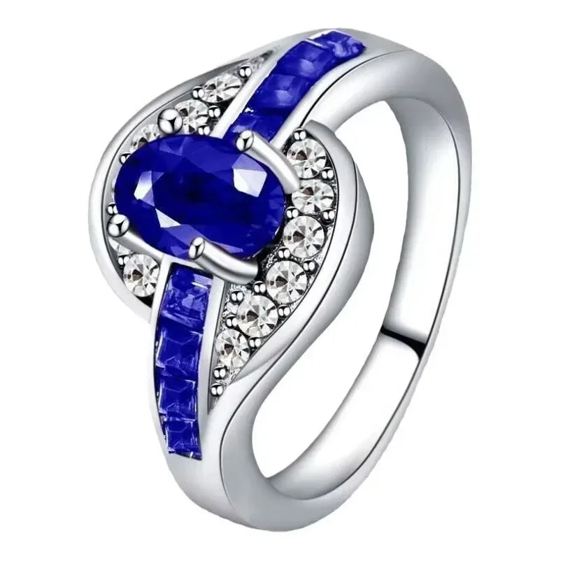Zircon Inlaid Crystal Ring - Viexta