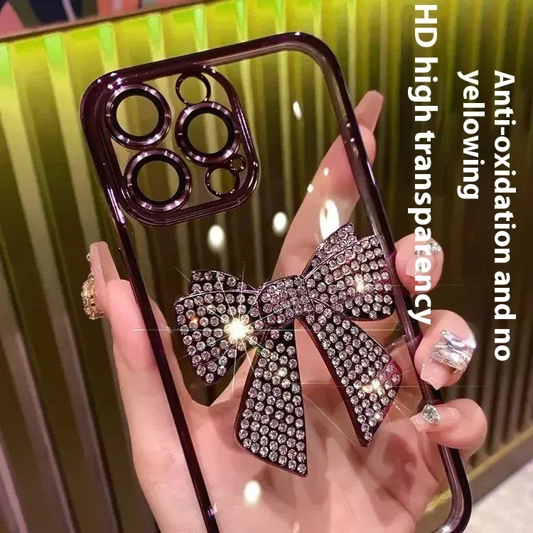 Lens Protector Diamond Bow iPhone Case - Viexta