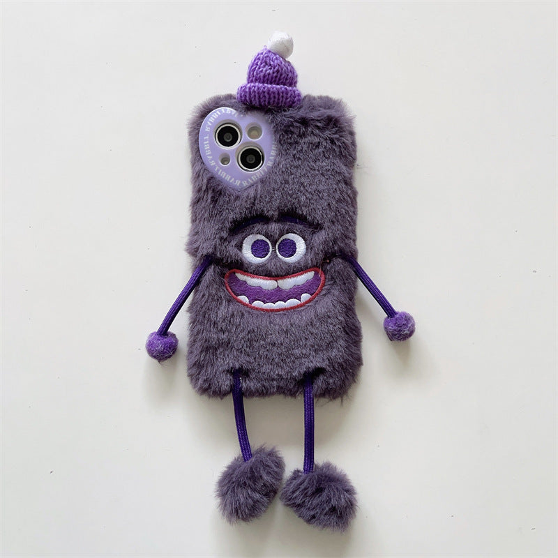 Cute Purple Plush iPhone Case