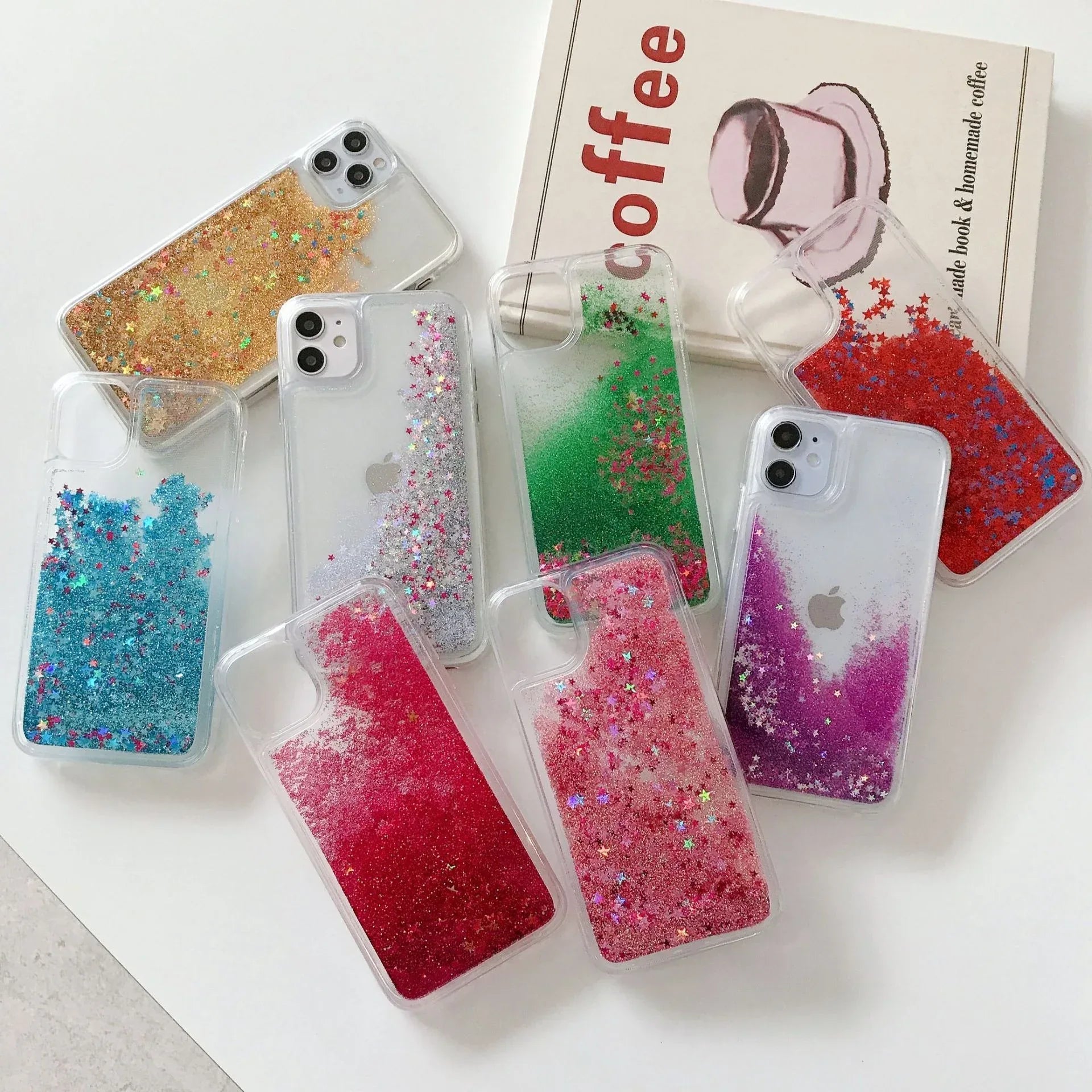 star-glitter-liquid-quicksand-iphone-case - Viexta