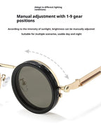 Rotatable Adjustable Dimming Steampunk Sunglasses - Viexta