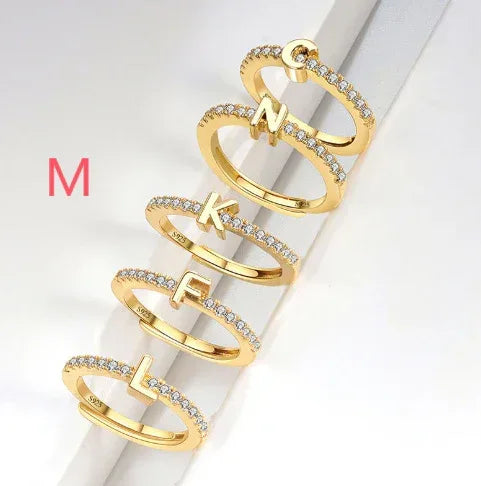 s925-sterling-silver-micro-inlaid-letters-ring - Viexta