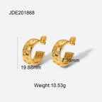 diamond-set-stainless-steel-earrings - Viexta