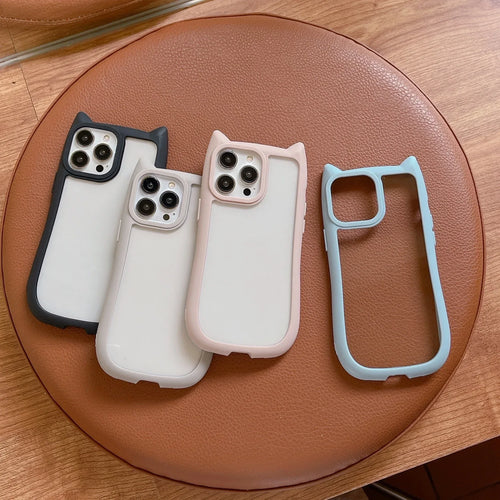 Acrylic High Version Cat Ears iPhone Case - Viexta