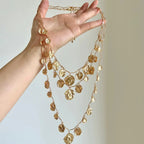 Round Pendant Multi-Layer Necklace