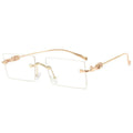 Fashion Rimless Cut Edge Gradual Sunglasses - Viexta