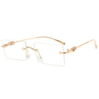 Fashion Rimless Cut Edge Gradual Sunglasses - Viexta