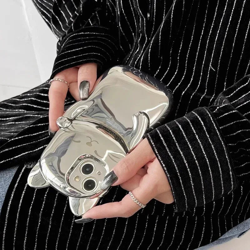 Electroplated Fortune Cat iPhone Case - Viexta