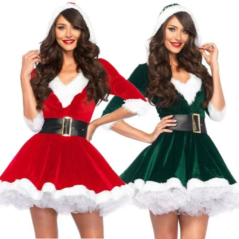 Women Christmas Santa Claus Hoodie - Viexta