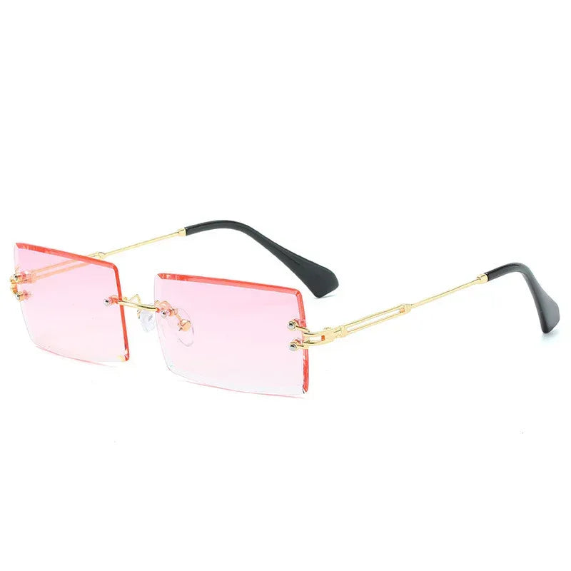 new-rimless-cut-edge-square-sunglasses - Viexta