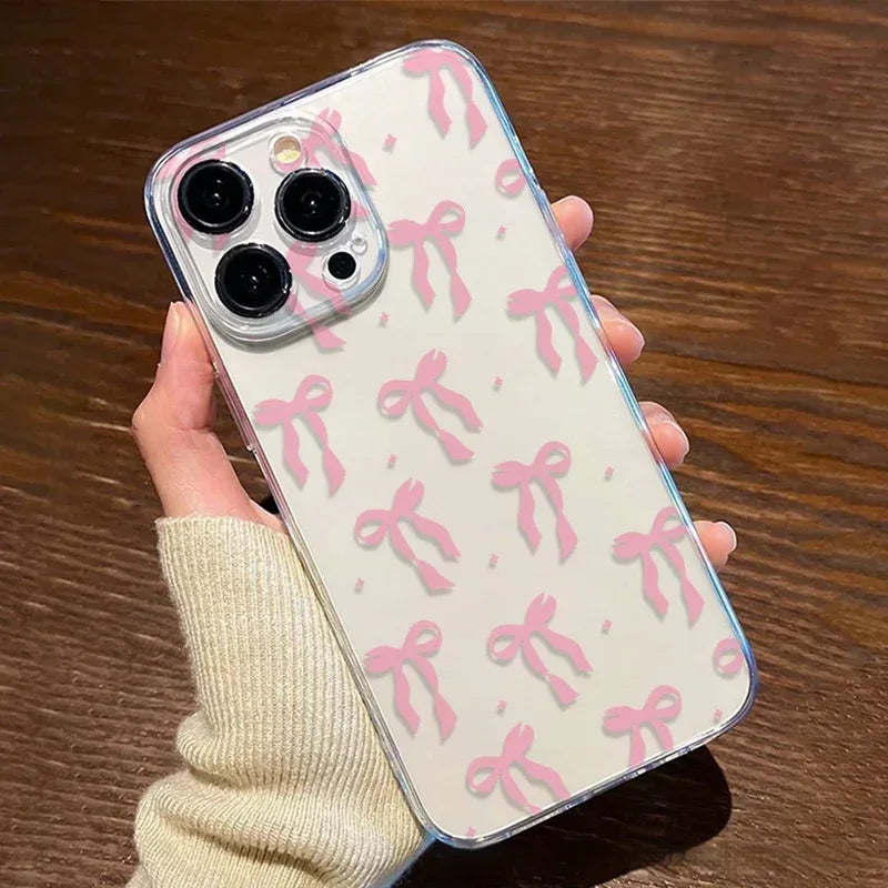 Versatile Bow Tie Sweet Transparent iPhone Case - Viexta