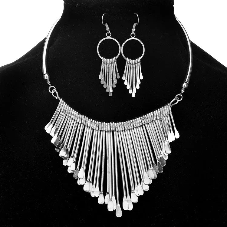 multi-layer-tassel-necklace-set - Viexta