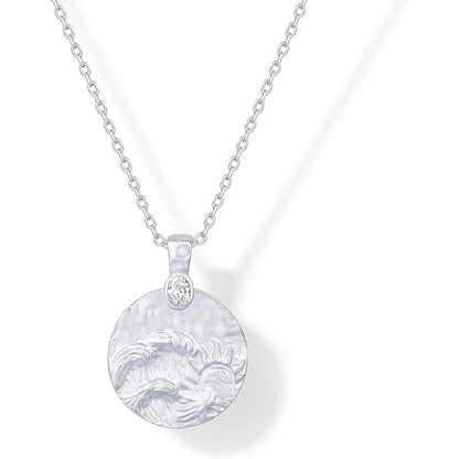 Women's 14K Carved Coin Pendant Necklace