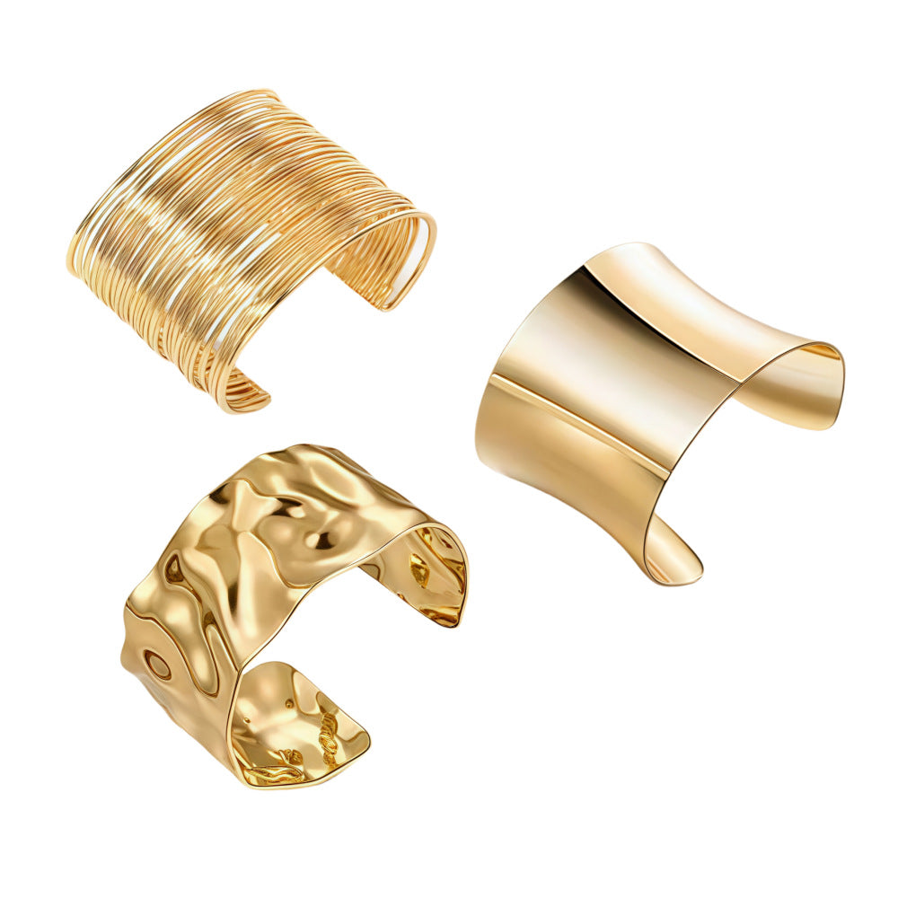 Semi-Circular Hollow C-Shape Bangle