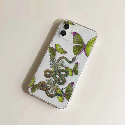 Creative Funny Butterfly Snake iPhone Case