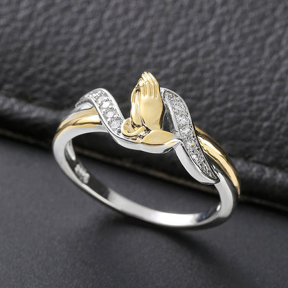 18K Creative Hands Prayer Ring