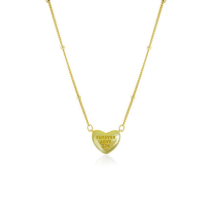 Three-dimensional temperament heart-shaped clavicle chain