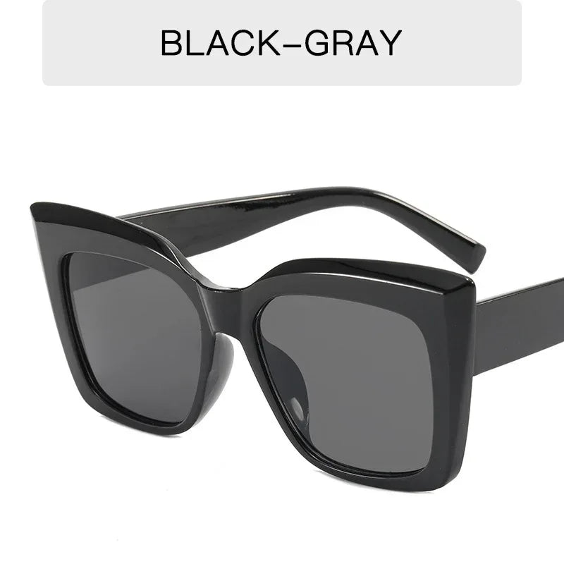 Women's Fashion Large Frame Cat Eye Sunglasses - Viexta