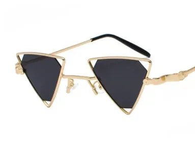 Punk wind triangle hollow sunglasses - Viexta