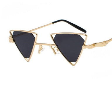 Punk wind triangle hollow sunglasses