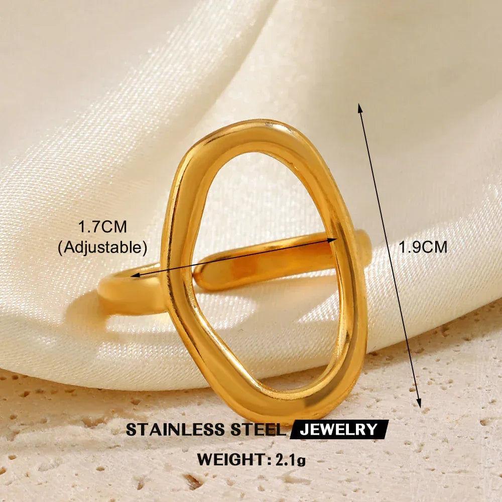 Stainless Steel Heart-shaped Ring - Viexta