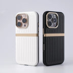 Corrugated Magnetic Business Leather iPhone Case