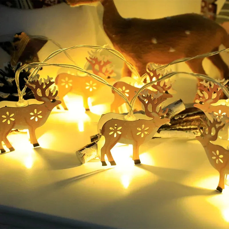 Christmas LED Light String Santa Claus Elk Snowman - Viexta