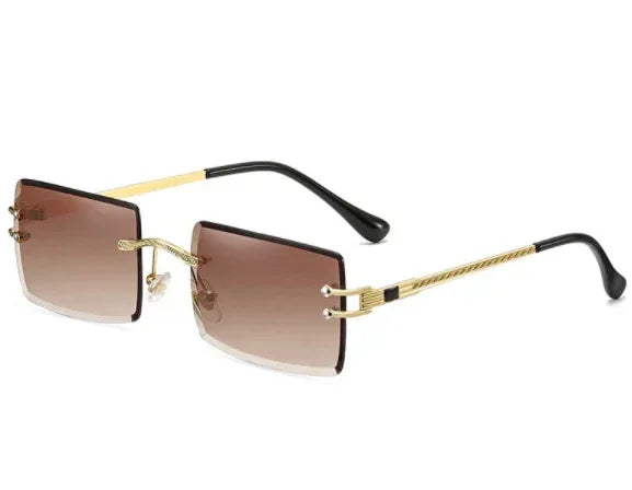 Crystal Faceted Small Square Sunglasses - Viexta