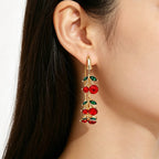 Fruit Series Red Cherry Earrings
