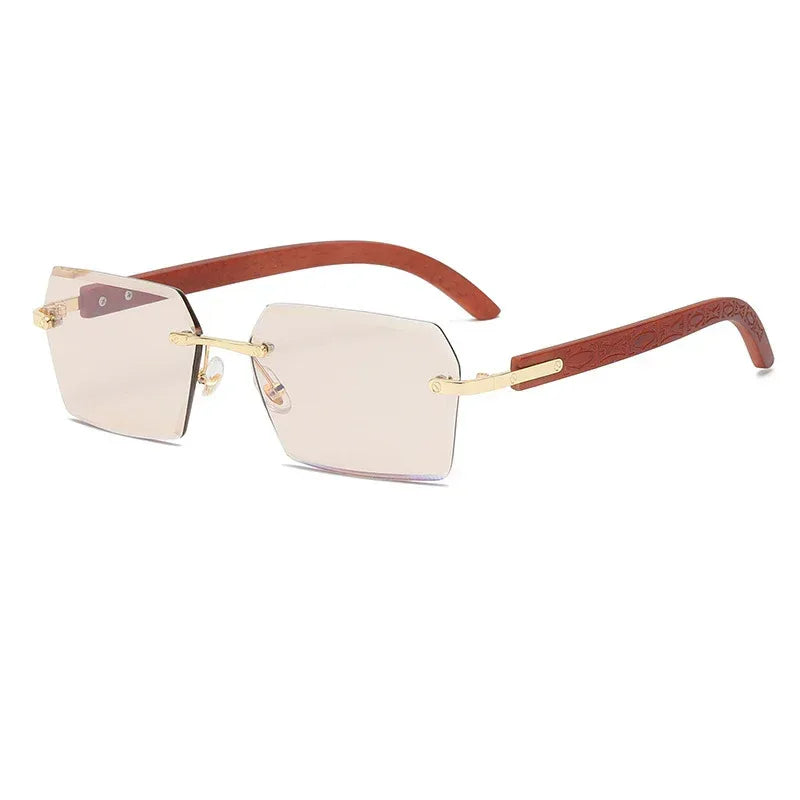 vintage-wood-grain-temples-cut-edge-sunglasses - Viexta