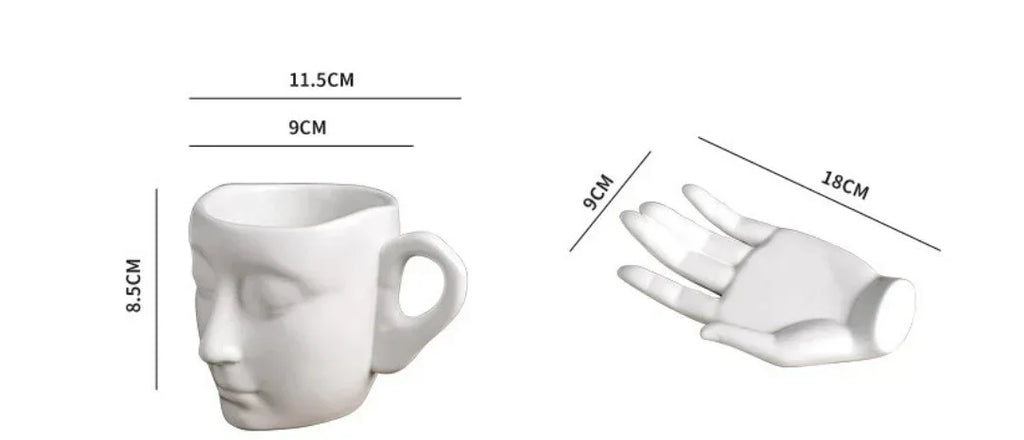 High Temperature Ceramic Creative Abstract Art Hand Fragrance Coffee Cup - Viexta